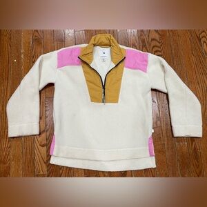 Free Assembly Stylish Fleece Jacket - Cream, Pink, Tan